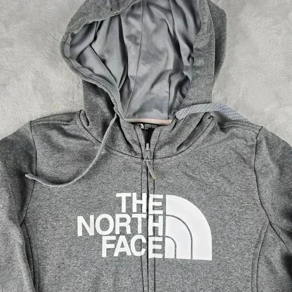 The North Face Hoodie Jacket Full Zip Gray Sz Sm Outdoor Hiking Athletic - Picture 3 of 8